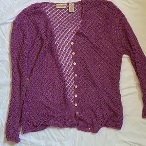 🔮Dull Violet Crotched Cardigan
